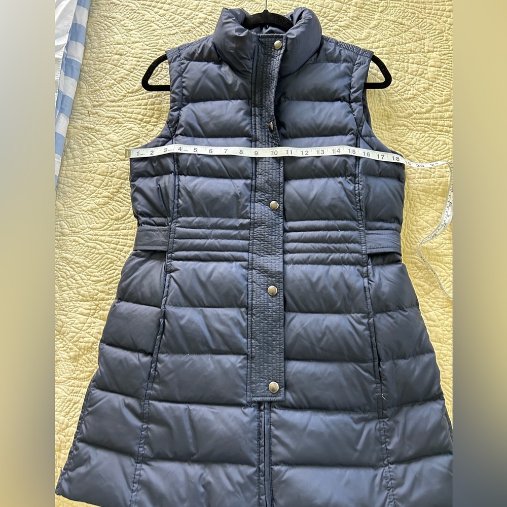 Barely worn long puffer vest